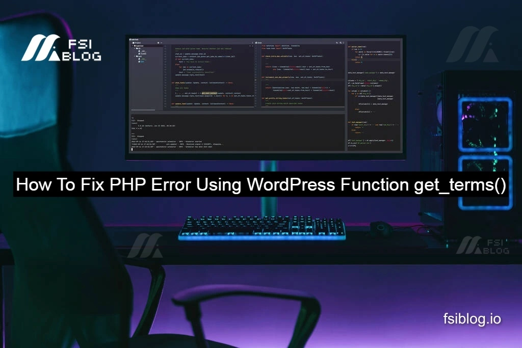 How To Fix PHP Error Using WordPress Function get_terms()