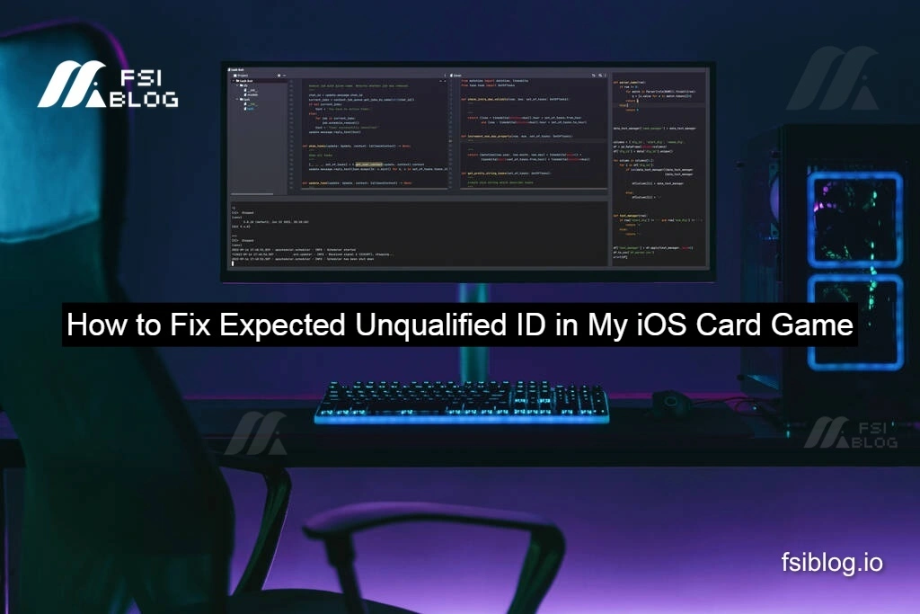 How to Fix Expected Unqualified ID in My iOS Card Game