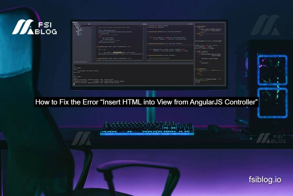 How to Fix the Error “Insert HTML into View from AngularJS Controller”